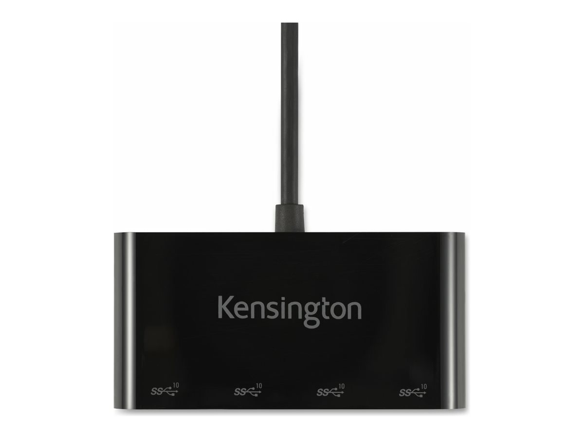 Kensington CH1200 - Concentrateur (hub) - USB-C, 10Gbps, concentrateur 4 ports - 4 x SuperSpeed USB 3.0 - de bureau - K33616WW - Concentrateurs USB