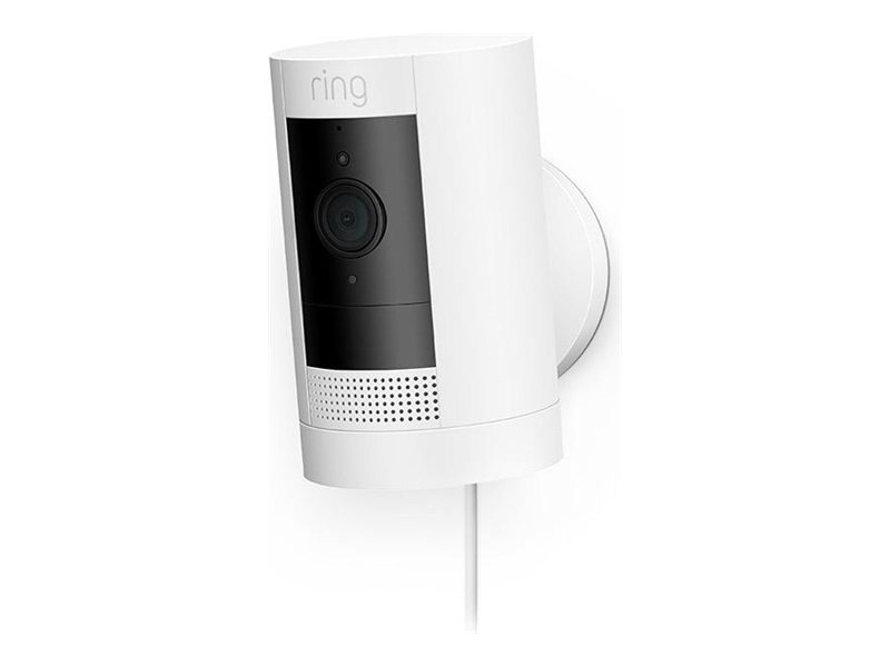 Ring Stick Up Cam Plug-In - 3rd Generation - caméra de surveillance réseau - extérieur, intérieur - résistant aux intempéries - couleur (Jour et nuit) - 1920 x 1080 - 1080p - audio - sans fil - Wi-Fi - B0C5QV5S4J - Caméras réseau