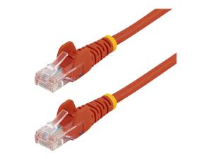 StarTech.com Câble réseau Cat5e UTP sans crochet de 3 m - Cordon Ethernet RJ45 anti-accroc - Câble patch - M/M - Rouge - Cordon de raccordement - RJ-45 (M) pour RJ-45 (M) - 3 m - UTP - CAT 5e - moulé, sans crochet - rouge - 45PAT3MRD - Câbles à paire torsadée