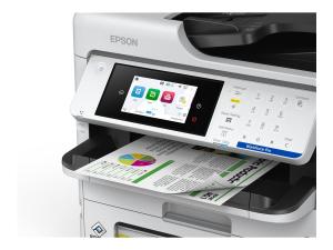 Epson WorkForce Pro EM-C800RDWF - Imprimante multifonctions - couleur - jet d'encre - A4 (210 x 297 mm) (original) - A4/Legal (support) - jusqu'à 25 ppm (impression) - 330 feuilles - 33.6 Kbits/s - USB 2.0, Gigabit LAN, Wi-Fi(ac) - C11CK19401 - Imprimantes multifonctions