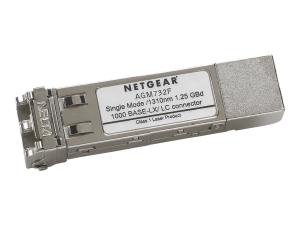 NETGEAR ProSafe AGM732F - Module transmetteur SFP (mini-GBIC) - 1GbE - 1000Base-LX - mode unique LC - jusqu'à 10 km - pour NETGEAR GSM7224, M4300-28G-PoE+ - AGM732F - Transmetteurs SFP