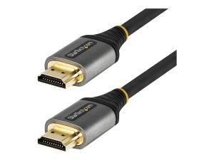 StarTech.com 20in (0.5m) Premium Certified HDMI 2.0 Cable with Ethernet, High-Speed Ultra HD 4K 60Hz HDMI Cable HDR10, ARC, HDMI Cord For Ultra HD Monitors, TVs, Displays, w/ TPE Jacket - Durable HDMI Video Cable (HDMMV50CM) - Premium High speed - câble HDMI avec Ethernet - HDMI mâle pour HDMI mâle - 50 cm - blindé - gris, noir - passif, support pour 4K60Hz (3840 x 2160) - HDMMV50CM - Câbles HDMI