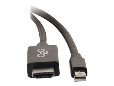 C2G 6ft Mini DisplayPort to HDMI Adapter Cable - Mini DP Male to HDMI Female - Black - Câble adaptateur - Conformité TAA - Mini DisplayPort (M) pour HDMI (M) - 2 m - noir - 84421 - Câbles vidéo