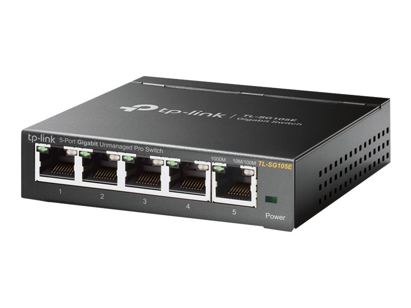 TP-Link Easy Smart TL-SG105E - Commutateur - 5 x 10/100/1000 - de bureau - TL-SG105E - Concentrateurs et commutateurs gigabit