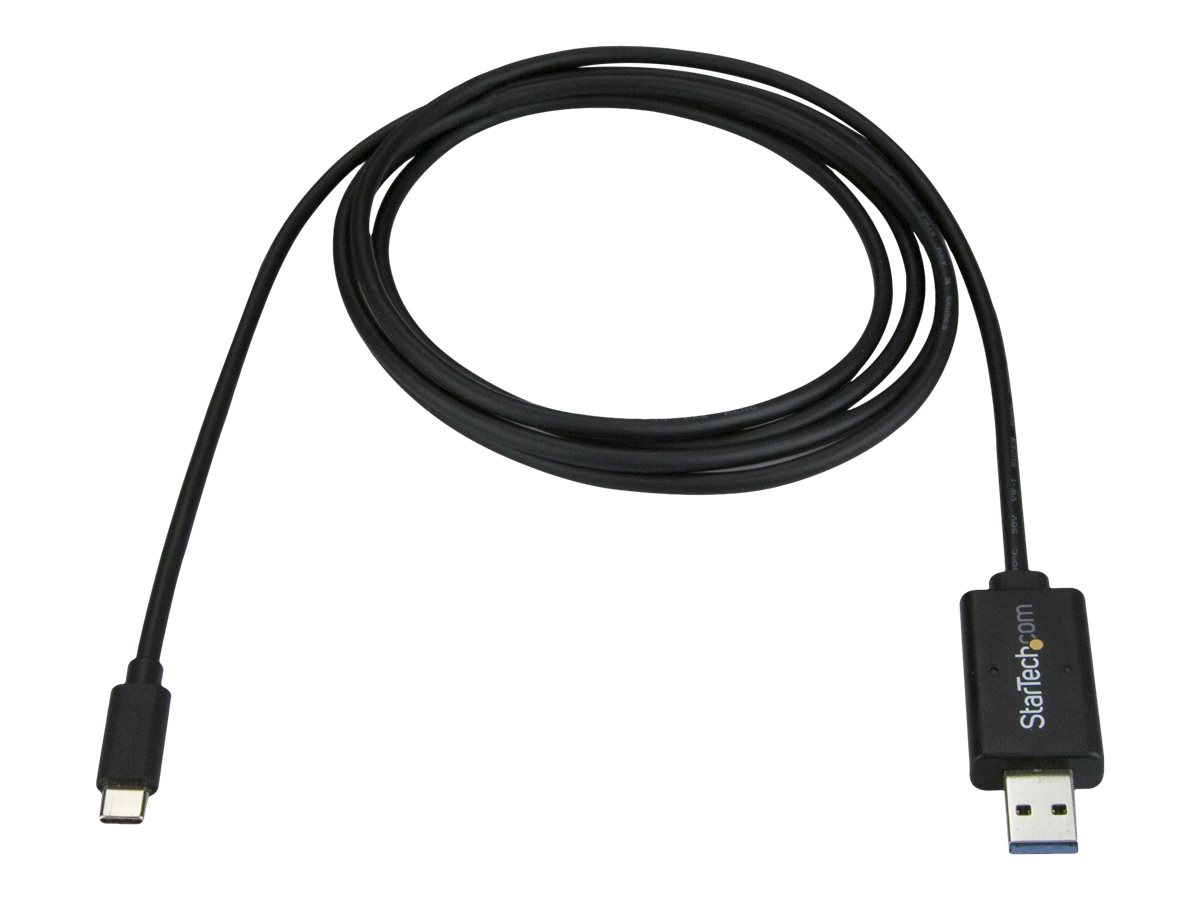 StarTech.com USB C to USB Data Transfer Cable for Mac and Windows, USB 3.0 - 2m (6ft) - Câble USB - 24 pin USB-C (M) pour USB type A (M) - USB 3.0 - 2 m - noir - USBC3LINK - Câbles USB