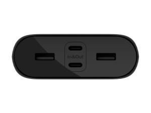 Belkin BOOST CHARGE - Banque d'alimentation - 26000 mAh - 32 Watt - PD, Fast Charge - 4 connecteurs de sortie (24 pin USB-C, USB) - sur le câble : USB-C - BPB016BTBK - Batteries et adaptateurs d'alimentation pour téléphone cellulaire