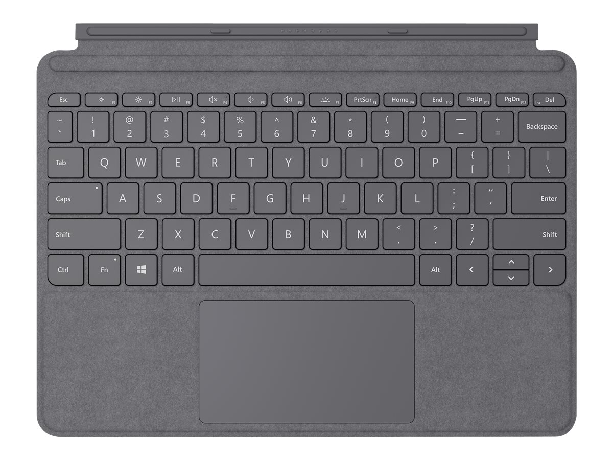 Microsoft Surface Go Type Cover - Clavier - avec trackpad, accéléromètre - rétroéclairé - Anglais - charbon de bois léger - commercial - pour Surface Go, Go 2 - KCT-00107 - Claviers
