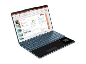 Lenovo Yoga Book 9 13IRU8 82YQ - Tablette - conception inclinable - Intel Core i7 - 1355U / jusqu'à 5 GHz - Evo - Win 11 Pro - Carte graphique Intel Iris Xe - 16 Go RAM - 1 To SSD NVMe - 13.3" OLED écran tactile 2880 x 1800 (2.8K) - Wi-Fi 6E, Bluetooth - sarcelle de marée - clavier : Français - 82YQ004VFR - Ordinateurs portables