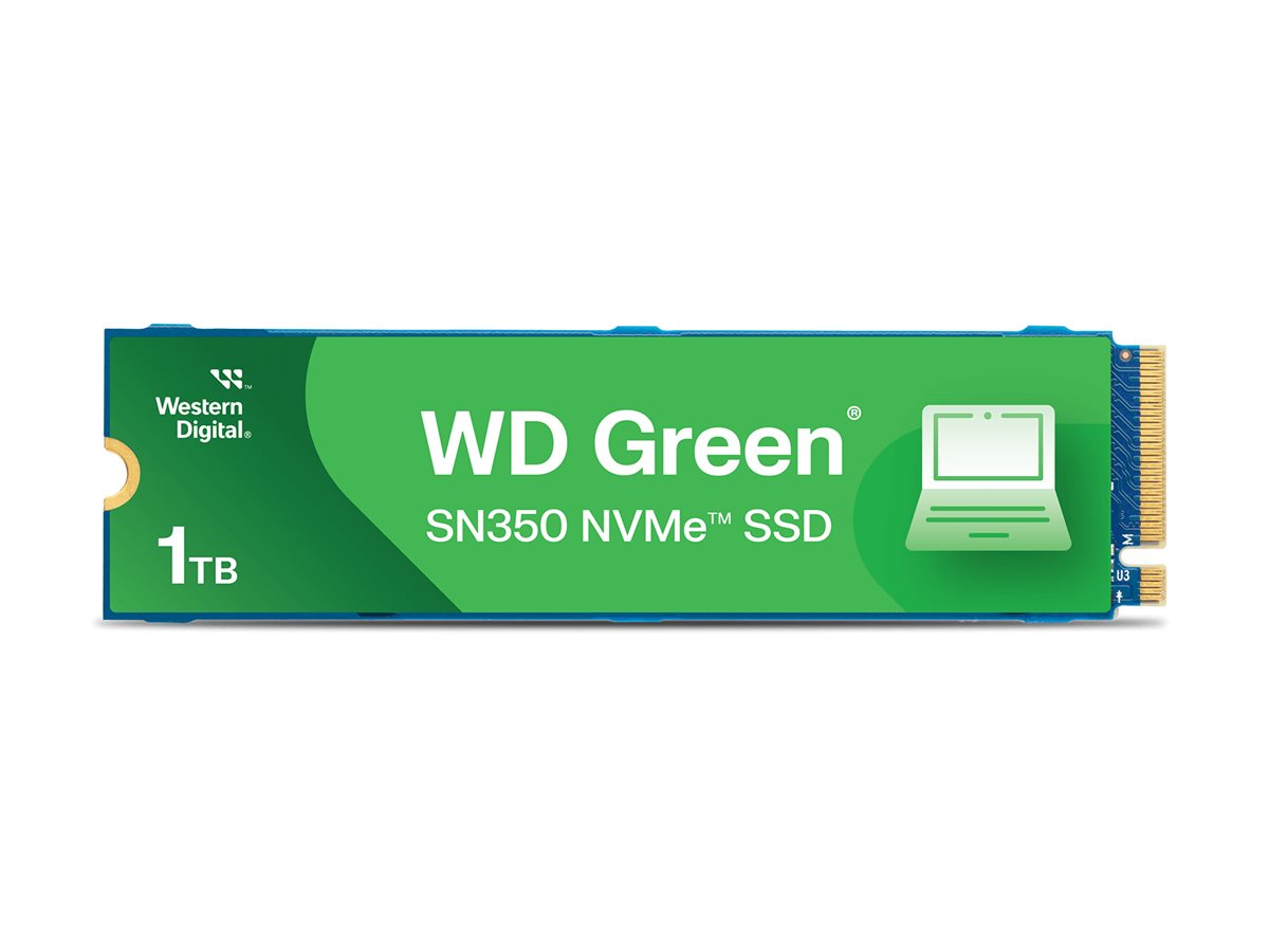 WD Green SN350 NVMe SSD WDS100T3G0C-00AZL0 - SSD - 1 To - interne - M.2 2280 - PCIe 3.0 x4 (NVMe) - WDS100T3G0C-00AZL0 - Disques SSD