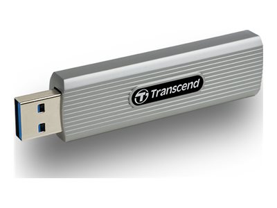 Transcend ESD320A - SSD - chiffré - 1 To - externe (portable) - USB 3.2 Gen 2x1 - AES 256 bits - gris doux - TS1TESD320A - Disques SSD