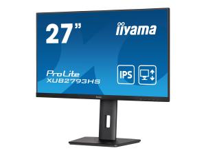 iiyama ProLite XUB2793HS-B7 - Écran LED - 27" - 1920 x 1080 Full HD (1080p) @ 100 Hz - IPS - 300 cd/m² - 1300:1 - 1 ms - HDMI, DisplayPort - haut-parleurs - noir mat - XUB2793HS-B7 - Écrans d'ordinateur