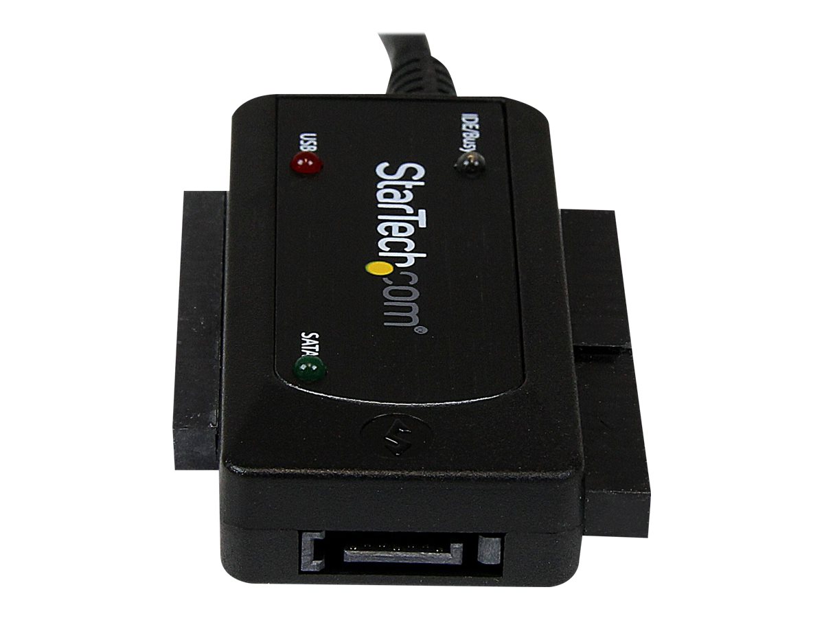 StarTech.com Câble adaptateur USB 3.0 pour disque dur SATA ou IDE de 2,5" ou 3,5" - Convertisseur USB 3.0 vers SATA/IDE - Noir - Contrôleur de stockage - ATA / SATA - USB 3.0 - noir - pour P/N: PEXUSB3S42V, PEXUSB3S44V - USB3SSATAIDE - Adaptateurs de stockage