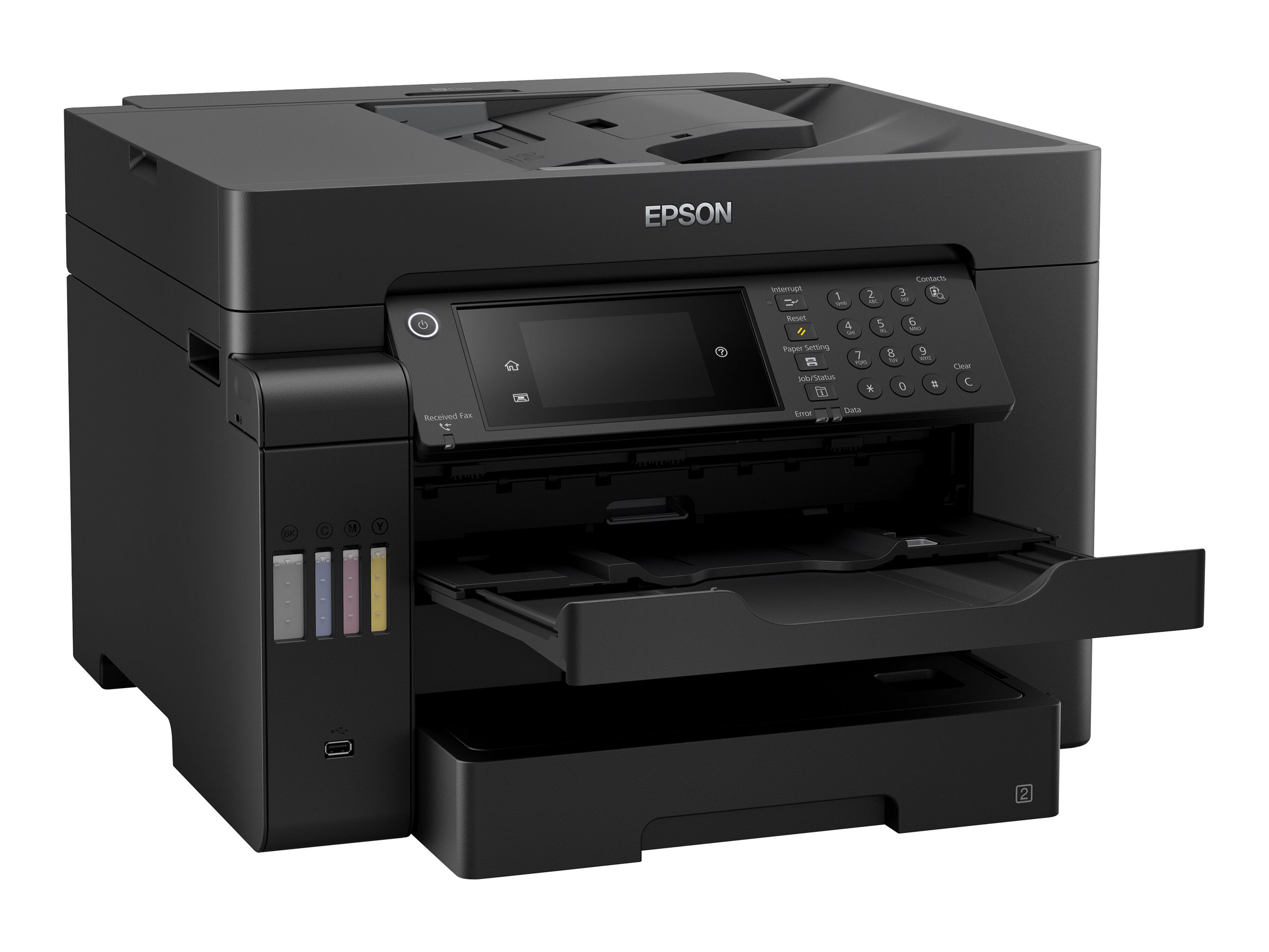 Epson EcoTank ET-16600 - Imprimante multifonctions - couleur - jet d'encre - A3 plus (311 x 457 mm) (original) - A3 (support) - jusqu'à 25 ppm (impression) - 550 feuilles - 33.6 Kbits/s - USB 2.0, LAN, Wi-Fi(n), hôte USB - noir - C11CH72401 - Imprimantes multifonctions