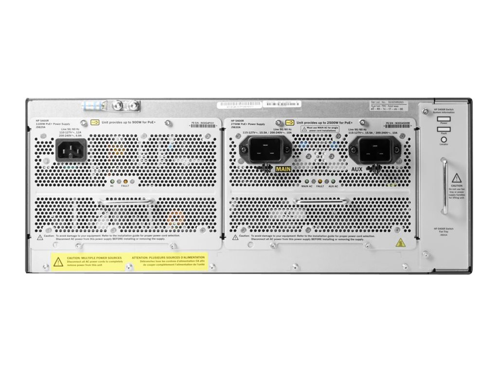 HPE Aruba 5406R zl2 - Commutateur - Géré - Montable sur rack - PoE+ - J9821A - Concentrateurs et commutateurs gigabit