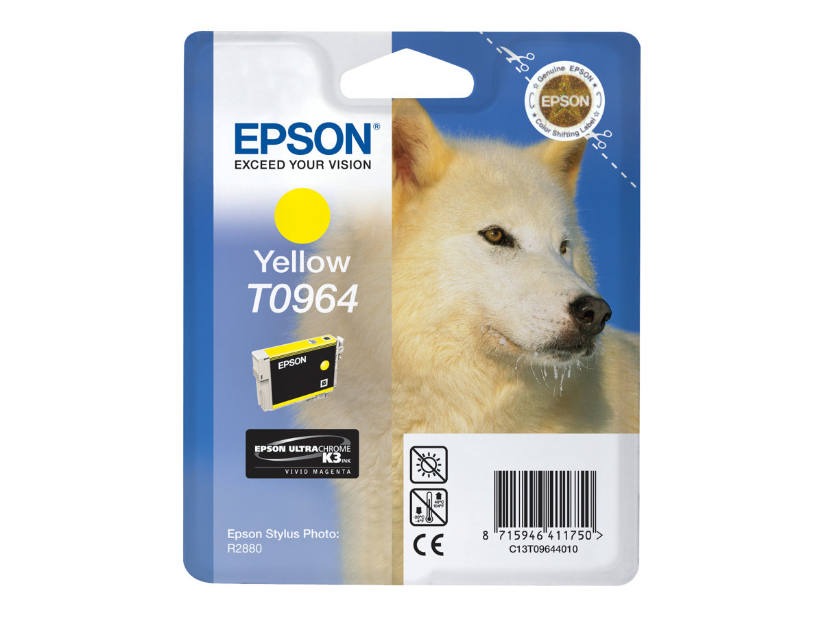 Epson T0964 - 11.4 ml - jaune - original - blister - cartouche d'encre - pour Stylus Photo R2880 - C13T09644010 - Cartouches d'encre Epson