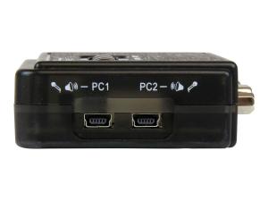StarTech.com Kit commutateur KVM USB VGA à 2 ports avec audio et câbles - Switch écran clavier souris - Noir - Commutateur écran-clavier-souris/audio - 2 x KVM / audio - 1 utilisateur local - de bureau - SV211KUSB - Commutateurs KVM