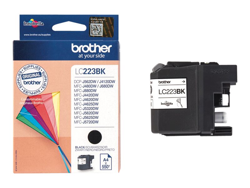 Brother LC223BK - Noir - original - cartouche d'encre - pour Brother DCP-J4120, J562, MFC-J4625, J480, J5320, J680, J880; Business Smart MFC-J4420 - LC223BK - Cartouches d'imprimante