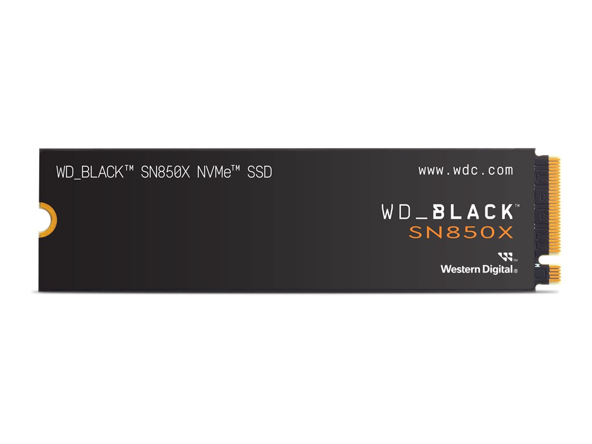 WD_BLACK SN850X WDS100T2X0E - SSD - chiffré - 1 To - interne - M.2 2280 - PCIe 4.0 x4 (NVMe) - TCG Opal Encryption 2.01 - pour Sony PlayStation 5 - WDS100T2X0E-00BCA0 - Disques SSD