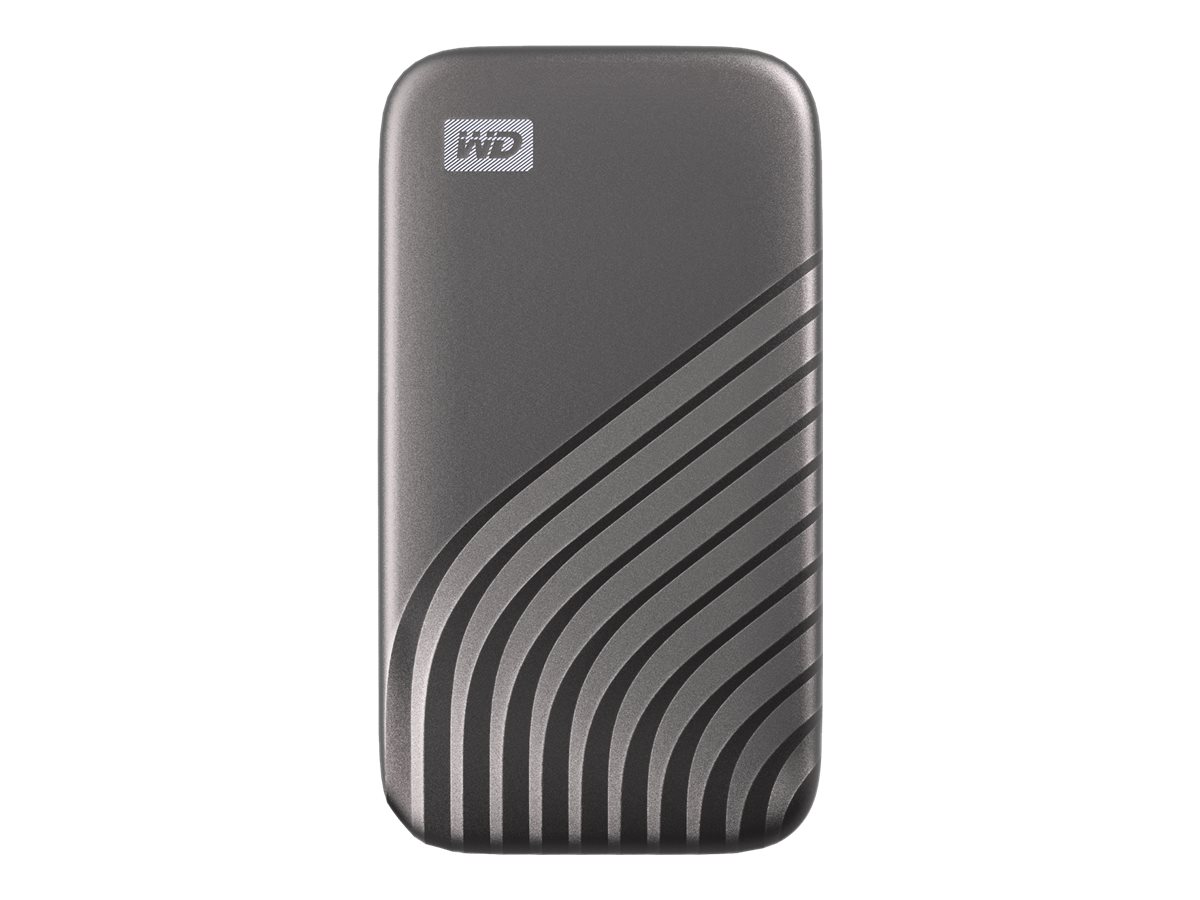 WD My Passport SSD WDBAGF0040BGY - SSD - chiffré - 4 To - externe (portable) - USB 3.2 Gen 2 (USB-C connecteur) - AES 256 bits - gris - WDBAGF0040BGY-WESN - Disques SSD