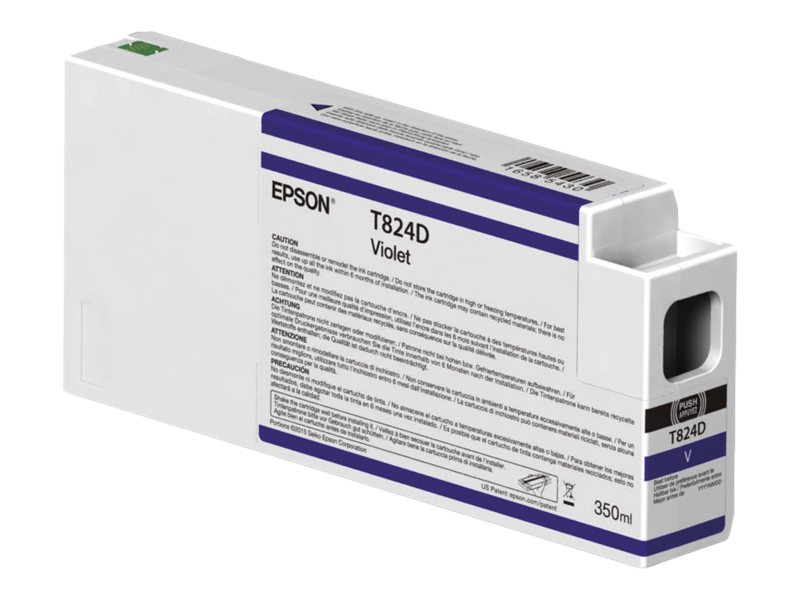 Epson T824D - 350 ml - violet - original - cartouche d'encre - pour SureColor SC-P6000, SC-P7000, SC-P7000V, SC-P8000, SC-P9000, SC-P9000V - C13T824D00 - Cartouches d'imprimante