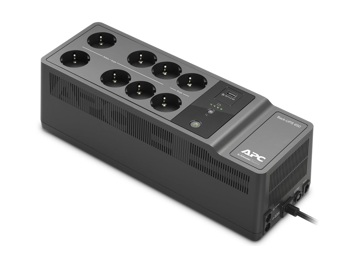 APC Back-UPS BE650G2-GR - Onduleur - CA 230 V - 400 Watt - 650 VA - connecteurs de sortie : 8 - noir - BE650G2-GR - UPS autonomes