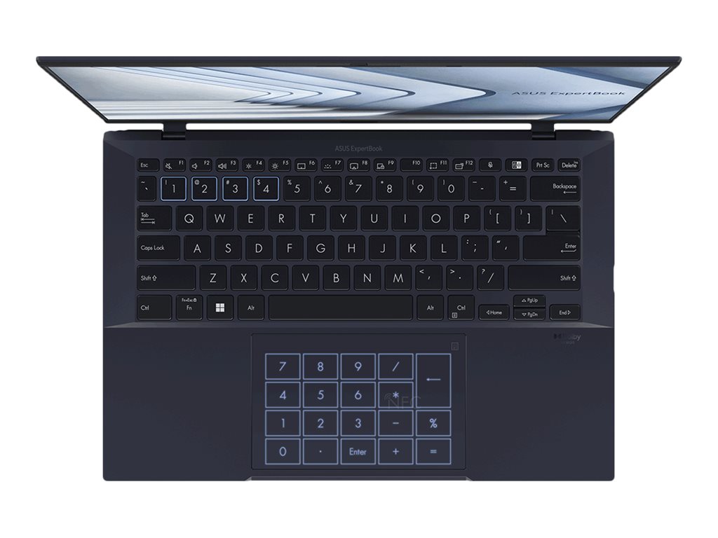 ASUS ExpertBook B9 OLED B9403CVAR-KM0793X - Intel Core 7 - 150U / jusqu'à 5.4 GHz - Win 11 Pro - Intel Graphics - 32 Go RAM - 1 To SSD NVMe, Performance - 14" OLED 2880 x 1800 (WQXGA+) - Gigabit Ethernet - Wi-Fi 6E, Bluetooth - noir étoilé - 90NX05W1-M012S0 - Ordinateurs portables