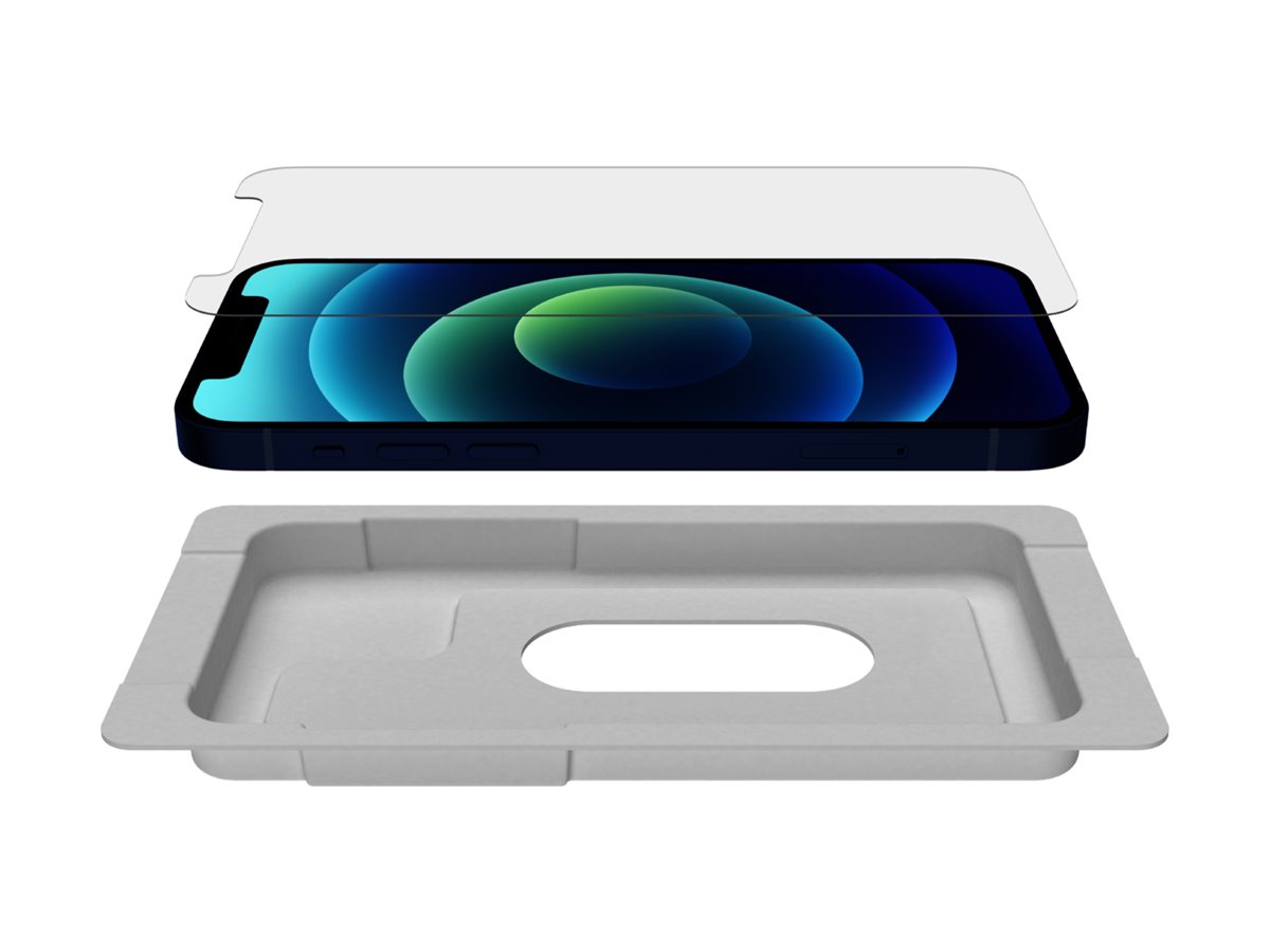 Belkin - Protection d'écran pour téléphone portable - verre - pour Apple iPhone 12, 12 Pro - OVA021ZZ - Accessoires pour téléphone portable