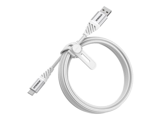 OtterBox Premium - Câble USB - 24 pin USB-C (M) pour USB (M) - USB 2.0 - 3 A - 2 m - blanc nuage - 78-52668 - Câbles USB