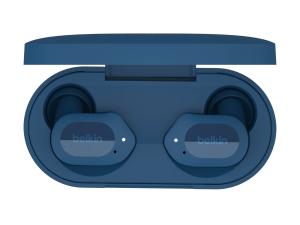 Belkin SoundForm Play - Écouteurs sans fil avec micro - intra-auriculaire - Bluetooth - Suppresseur de bruit actif - bleu - AUC005BTBL - Écouteurs