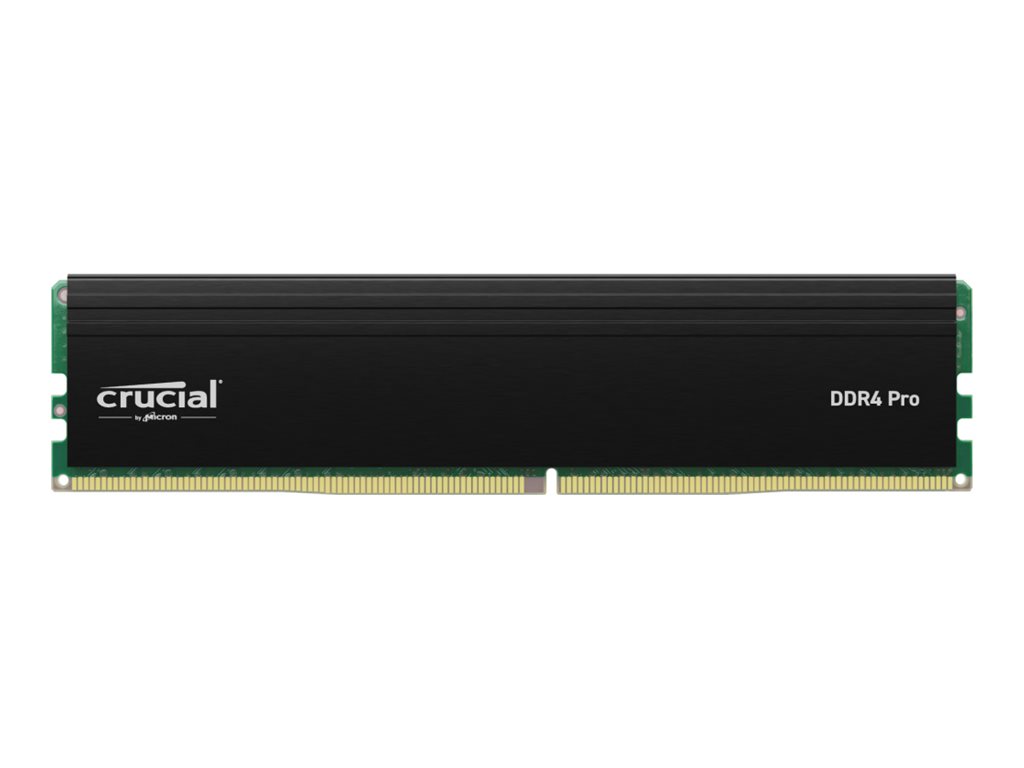 Crucial Pro - DDR4 - module - 16 Go - DIMM 288 broches faible encombrement - 3200 MHz / PC4-25600 - CL22 - 1.2 V - mémoire sans tampon - non ECC - noir satin - CP16G4DFRA32A - DDR4