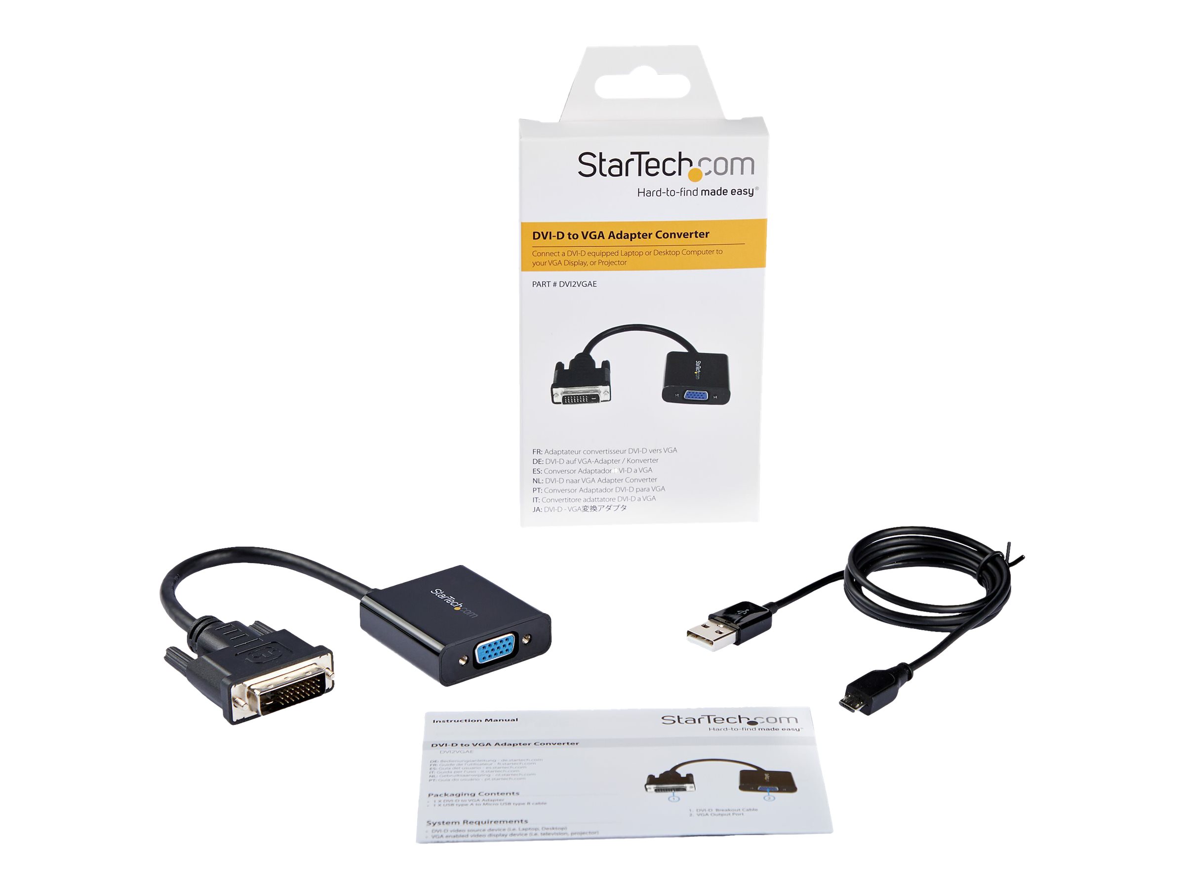 StarTech.com Câble adaptateur actif DVI vers VGA - Convertisseur