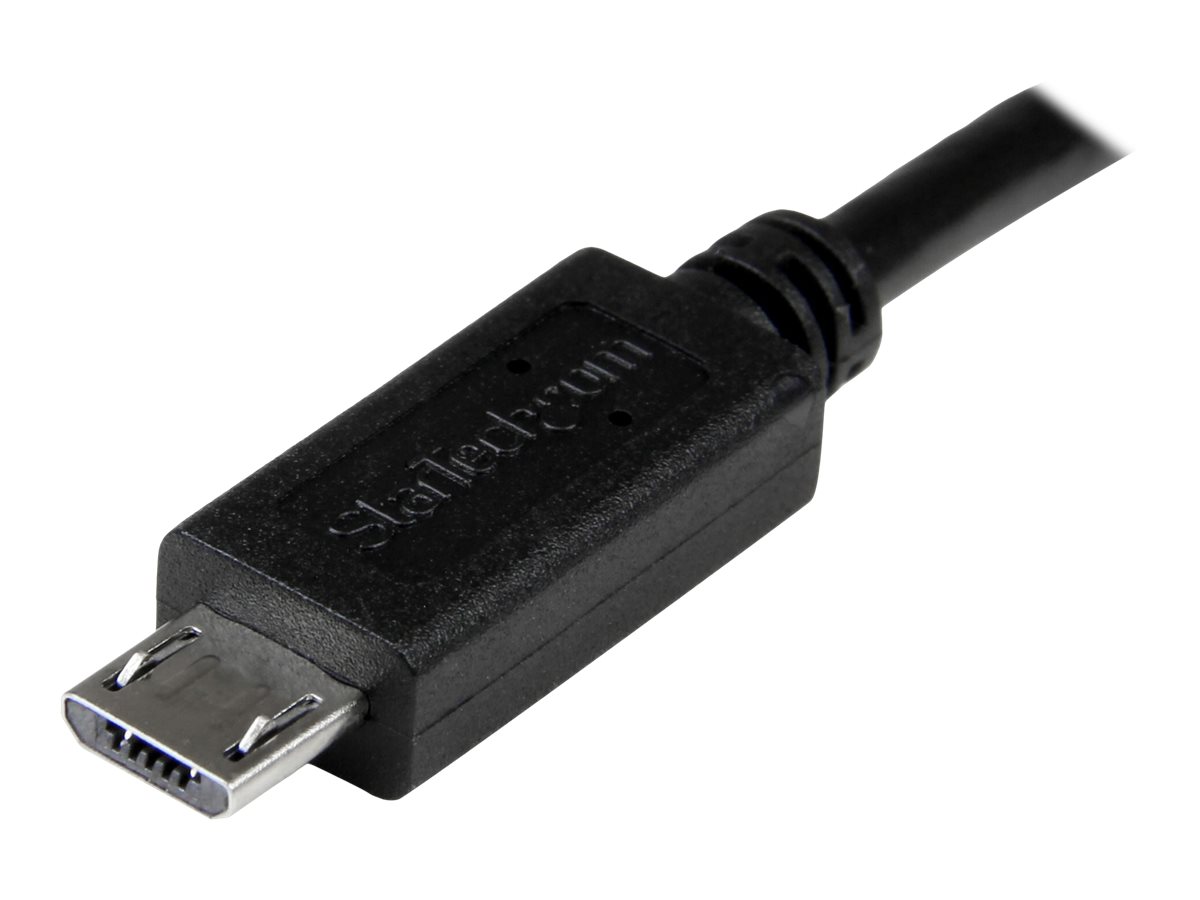 StarTech.com Câble USB OTG Micro USB vers Micro USB de 20 cm - Adaptateur USB On-The-Go - M/M - Noir - Câble USB - Micro-USB de type B (M) pour Micro-USB de type B (M) - USB OTG - 20.32 cm - noir - UUUSBOTG8IN - Câbles USB