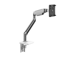 Humanscale M2.1 - Kit de montage (bras pour moniteur, support de serrage en deux parties avec base, liaison coudée/dynamique, couvercle VESA, support inclinable) - pour Écran LCD - aluminium poli avec bordure blanche - Interface de montage : 100 x 100 mm - montrable sur bureau - M21TBW - Accessoires pour écran