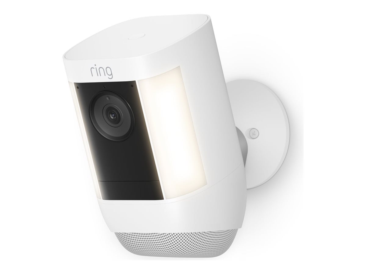 Ring Spotlight Cam Pro Battery - Caméra de surveillance réseau - extérieur - résistant aux intempéries - couleur (Jour et nuit) - 1080p - audio - sans fil - Wi-Fi - 8SB1S2-WEU1 - Caméras réseau