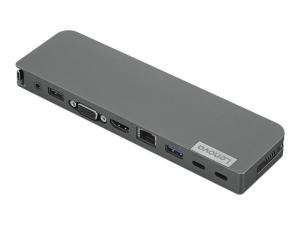 Lenovo USB-C Mini Dock - Mini-dock - USB-C - VGA, HDMI - 1GbE - 65 Watt - Campus - 40AU0065EU - Stations d'accueil pour ordinateur portable
