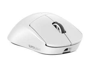 Logitech G PRO X SUPERLIGHT 2 DEX - Souris - jeux - ergonomique - pour droitiers - optique - 5 boutons - sans fil, filaire - 2.4 GHz, USB - blanc - 910-007366 - Souris