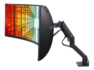 Ergotron HX - Kit de montage (bras articulé, fixation par pince pour bureau, montage par passe-câble, matériel de fixation, port d'extension, pivot HD) - Technologie brevetée Constant Force - pour écran LCD / écran LCD incurvé - noir mat - Taille d'écran : up to 49" - 45-647-224 - Accessoires pour écran