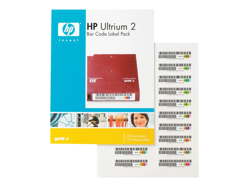 HPE Ultrium 2 - Étiquettes code à barres - pour StorageWorks MSL2024, MSL4048, MSL6030; StorageWorks 1/8 G2 Tape Autoloader - Q2002A - Accessoires de stockage