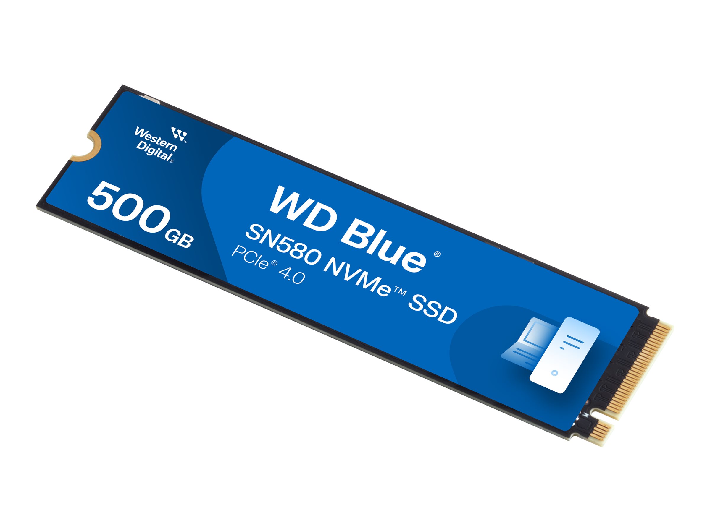 WD Blue SN580 - SSD - 500 Go - interne - M.2 2280 - PCIe 4.0 x4 (NVMe) - WDS500G3B0E - Disques SSD