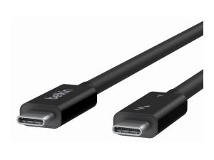 Belkin CONNECT - Câble Thunderbolt - 24 pin USB-C (M) reversible pour 24 pin USB-C (M) reversible - Thunderbolt 4 - 1 m - passif, Alimentation USB (100 W) - pour P/N: INC006TTSGY - INZ003BT1MBK - Câbles spéciaux