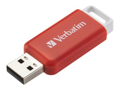 Verbatim DataBar - Clé USB - 16 Go - USB 2.0 - rouge - 49453 - Lecteurs flash