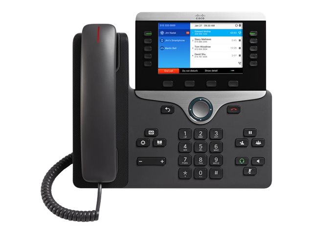 Cisco IP Phone 8851 - Téléphone VoIP - SIP, RTCP, RTP, SRTP, SDP - 5 lignes - Charbon - CP-8851-3PCC-K9= - Téléphones filaires