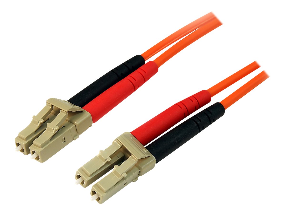 StarTech.com 15m Fiber Optic Cable - Multimode Duplex 50/125 - LSZH - LC/LC - OM2 - LC to LC Fiber Patch Cable - Câble réseau - LC multi-mode (M) pour LC multi-mode (M) - 15 m - fibre optique - duplex - 50 / 125 microns - orange - 50FIBLCLC15 - Câblesenfibres