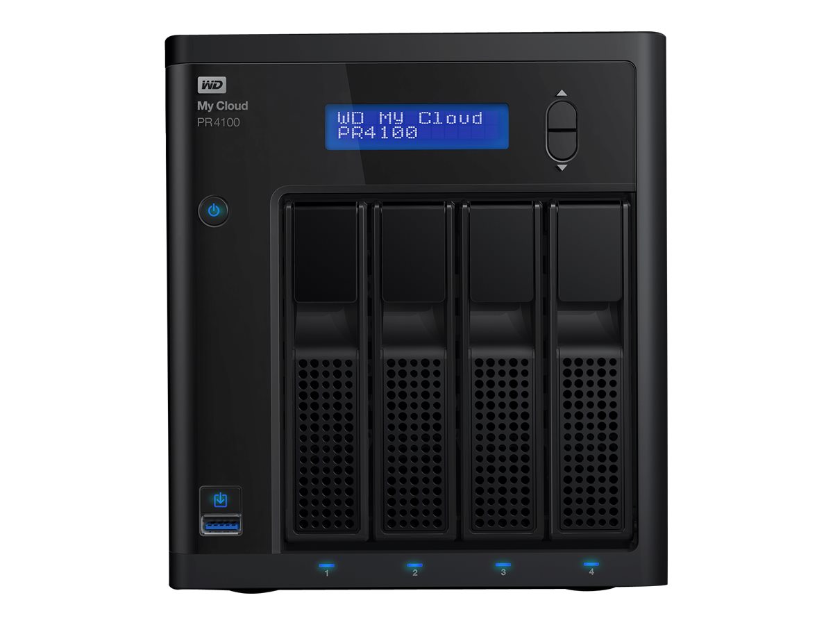 WD My Cloud PR4100 WDBNFA0560KBK - Pro Series - serveur NAS - 4 Baies - 56 To - HDD 14 To x 4 - RAID RAID 0, 1, 5, 10, JBOD - RAM 4 Go - Gigabit Ethernet - WDBNFA0560KBK-EESN - NAS