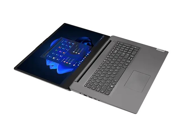 Lenovo V17 G4 IRU 83A2 - Conception de charnière à 180 degrés - Intel Core i5 - 13420H / jusqu'à 4.6 GHz - Win 11 Pro - Carte graphique Intel Iris Xe - 8 Go RAM - 256 Go SSD NVMe - 17.3" IPS 1920 x 1080 (Full HD) - Wi-Fi 6 - gris de fer - clavier : Français - 83A2003LFR - Ordinateurs portables