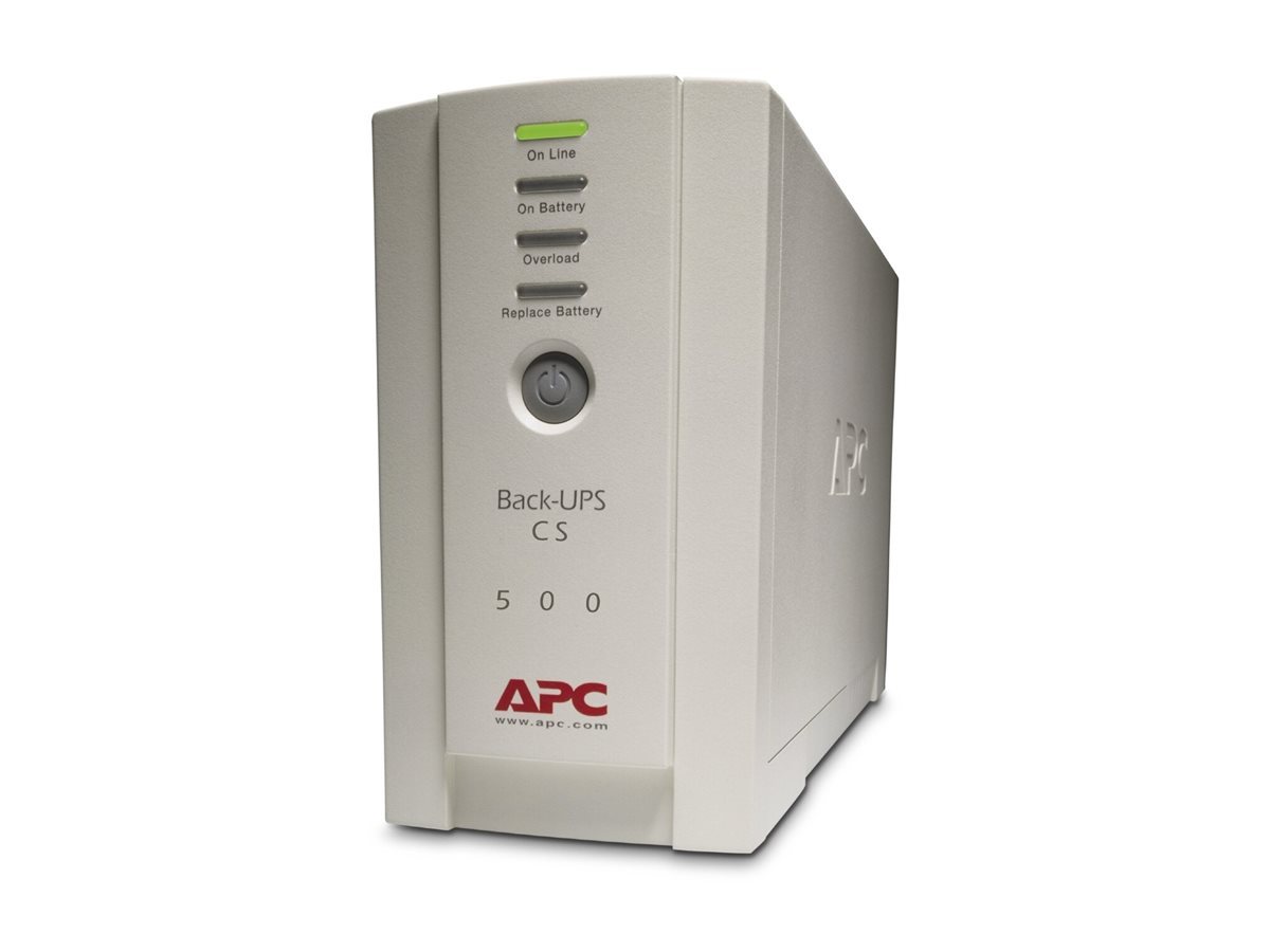 APC Back-UPS CS 500 - Onduleur - CA 230 V - 300 Watt - 500 VA - RS-232, USB - connecteurs de sortie : 4 - beige - BK500EI - UPS autonomes