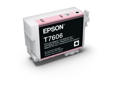Epson T7606 - 25.9 ml - Magenta vif clair - original - blister - cartouche d'encre - pour SureColor SC-P600 - C13T76064N10 - Cartouches d'encre Epson