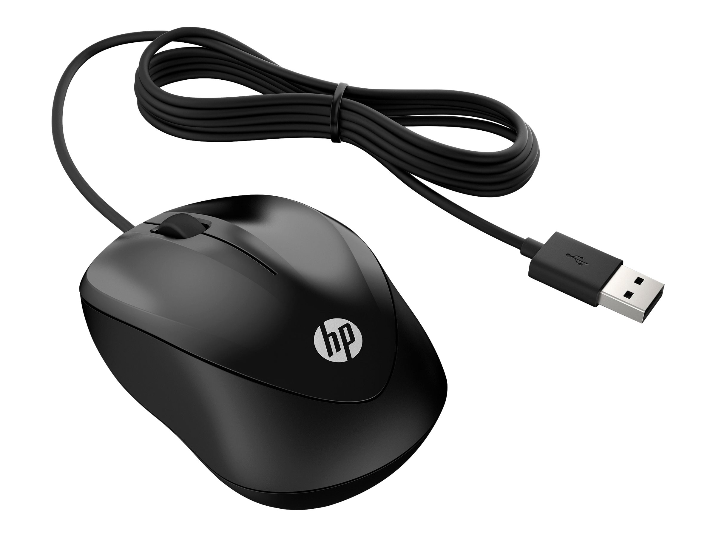 HP 1000 - Souris - droitiers et gauchers - filaire - USB - noir - pour Portable 24, 27, 32, 590, 595, TP01 - 4QM14AA#ABB - Souris
