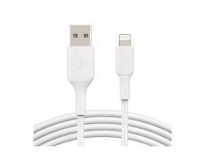 Belkin BOOST CHARGE - Câble Lightning - Lightning mâle pour USB mâle - 2 m - blanc - CAA001BT2MWH - Accessoires pour systèmes audio domestiques