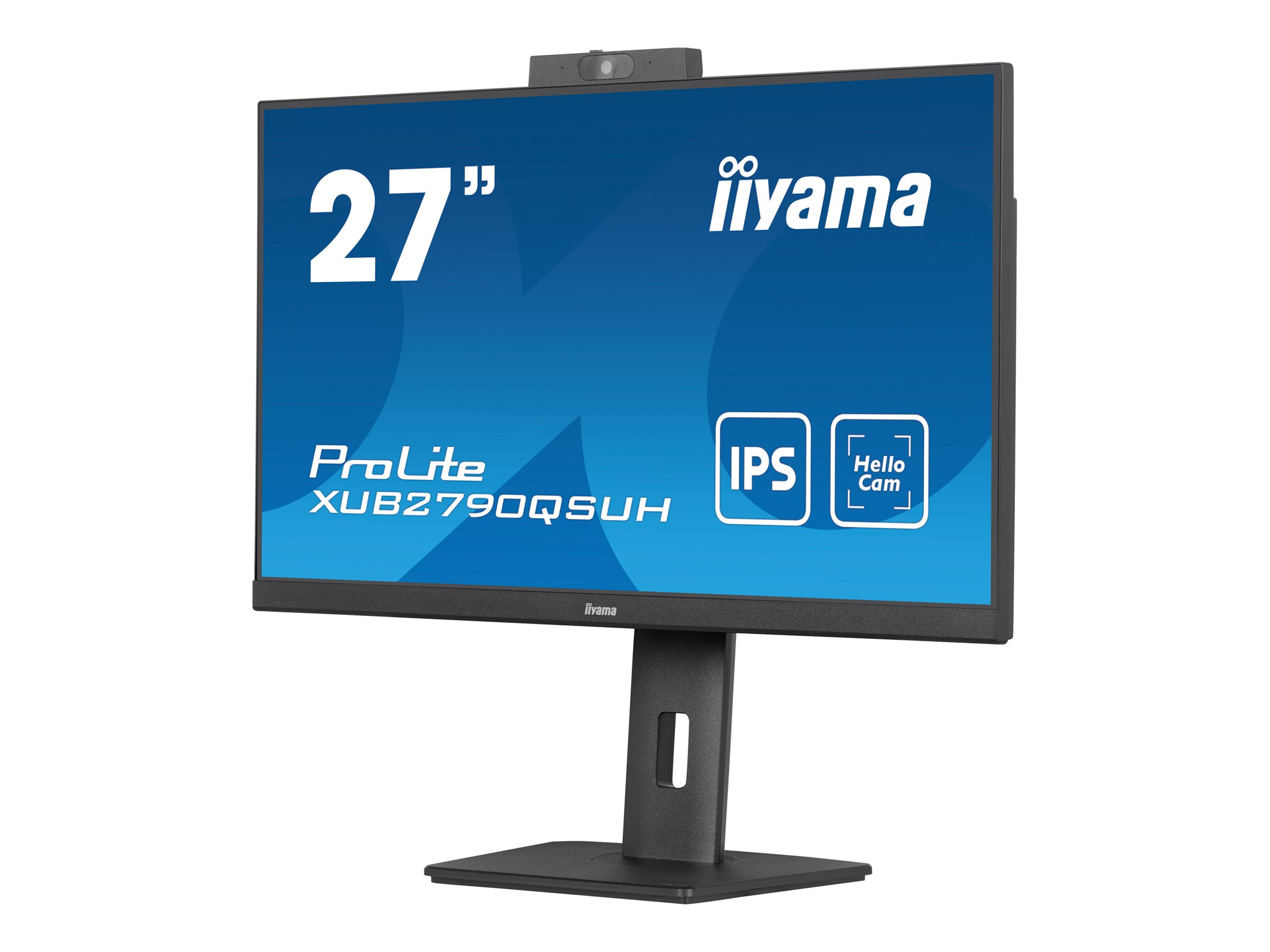 iiyama ProLite XUB2790QSUH-B1 - Écran LED - 27" - 2560 x 1440 QHD @ 100 Hz - IPS - 250 cd/m² - 1300:1 - 0.4 ms - HDMI, DisplayPort - haut-parleurs - noir mat - XUB2790QSUH-B1 - Écrans d'ordinateur